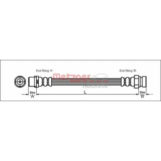 Metzger Bremsschlauch vorne Ford Seat VW