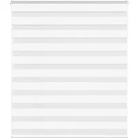 Rollo Doppelrollo Weiß 130x150 cm Stoffbreite 125,9 cm Polyester, vidaXL