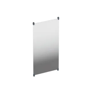 Hewi S 801 Wandspiegel 801.01B30092 600x1200x6mm, mit Haltern, matt, anthrazitgrau