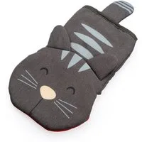 WestCraft Topflappen Topfhandschuh Meow! Woof! Katze Hund für Grill, Herd und Backofen, Hitzebeständig bis 250 °C