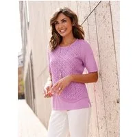 Witt Strickpullover 2-in-1-Pullover Kurzarm Ajour, Jersey