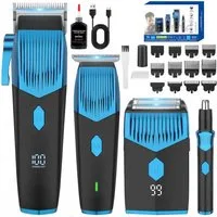 AIBISTAR Haarschneider 4-in-1 Haarschneideset, Barttrimmer, Folienrasierer, USB-C, Haarschneider für Herren,Für zu Hause & Studio geeignet