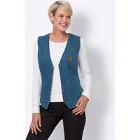 Sieh an! Jerseyweste Jeans-Weste