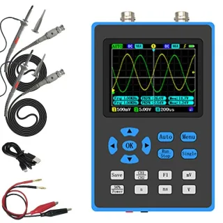 DSO2512G 2.8 Inch Dual Channel + Signal Generator 120M Digital Oscilloscope 500GS/s FFT Spectrum Analysis Three Trigger