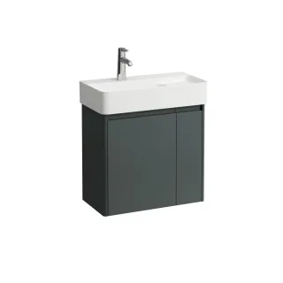 LAUFEN Waschtischunterschrank BASE 2.0 294x572x515 2 Türen m. Griffm. li f.WT H815285 verkehrsgrau, H4113831082661