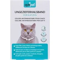 OptiPet Katzen-Halsband Flohhalsband für Katzen Zeckenhalsband, Wirkt 4 Monate, wasserfest, reflektierend, Anti-Strangulationssystem