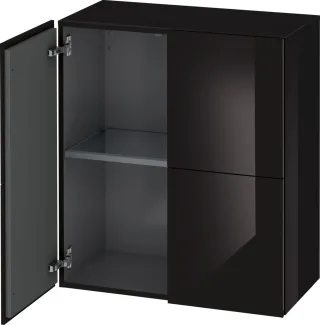 Duravit L-Cube Halbhochschrank Schwarz Hochglanz 700x363x800 mm - LC117704040 LC117704040