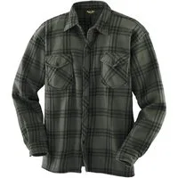 Uncle Sam Langarmhemd 10852 Herren Fleece-Hemd mit Karomuster - Arbeitshemd Fleece mit Knopfleiste