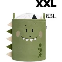 Sipo Aufbewahrungskorb (1 Stück), XXL Spielzeugkorb mit Dino-Motiv, 63 L Kapazität für Kinderzimmer