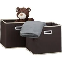 relaxdays Faltbox 8 x Faltbox braun