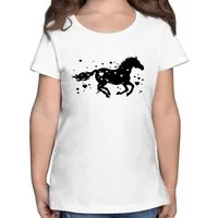 Shirtracer T-Shirt Laufendes Pferd I Pferde Geschenk Reiten I Pferdemädchen Pferd