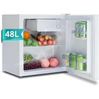 Smad Table Top Kühlschrank reversibler Einzeltür Mini-Kühlschrank DSF-48D6E, 51 cm hoch, 45 cm breit, 6-stufigem Thermostat Kühlfach, 39 dB, für Schlafzimmer/Büro