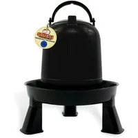 STUPSI - Qualität für´s Tier Trinkautomat Hühnertränke aus recyceltem Kunststoff in schwarz 1.5 l, hergestellt in Europa, 100% recyceltes Kunststoff