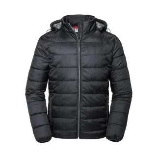 Russell Adult Unisex Hooded Nano Jacket (Schwarz)