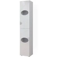 Vicco Hochschrank Irma, Weiß/Weiß Hochglanz, 37.2 x 192 cm (1-St)