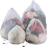 nsihing Wäschenetz 4 Stück Wäschenetz für Waschmaschine, Wäschebeutel mit Kordelstopper,(Laundry Bag Wiederverwendbare), für Pullover Mäntel Hemden Unterwäsche Socken