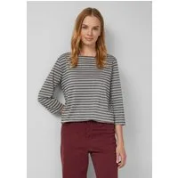 s.Oliver 3/4-Arm-Shirt T-Shirt Shirt mit U-Boot-Ausschnitt und Glitzergarn
