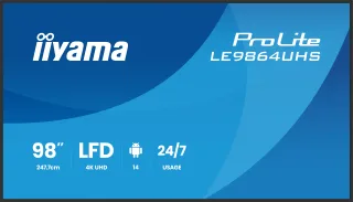 Iiyama ProLite LE9864UHS-B1AG | le9864uhs-b1ag | 249 cm (98") Diagonalklasse (247.7 cm (97.5")