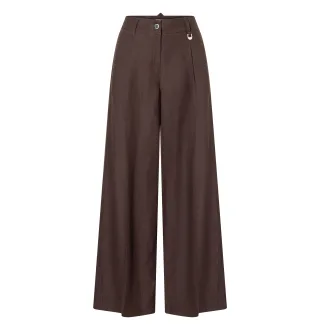 MAC - MAC JEANS - BRITT, Pure linen braun - Gr. - 32