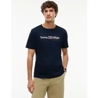 Tommy Hilfiger T-Shirt BRAND LOVE RWB GRAPHIC Auffälliger Frontprint mit Tommy Hilfiger Schriftzug, normale Passform
