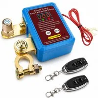 PRIISF 12V Doppelte Remote Automatisch Auto Batterie Trennschalter Schalter Autobatterie-Ladegerät (Stromschalter Isolator, Hauptschalter KFZ + 2*Fernbedienung, Batteriehauptschalter Batterie Boot Auto)
