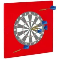 relaxdays Dart-Wandschutz Dartscheibe Schutzring "R6", rot