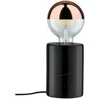Paulmann Tischleuchte Neordic Nordin max.1x20W E27 Schwarz 230V Marmor, ohne Leuchtmittel