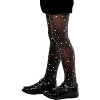 Aurellie Strümpfe Kinderstrumpfhose 20 DEN mit Sternenmuster - Glitzerstrumpfhose für Weihnachten & Feste, 20 DEN