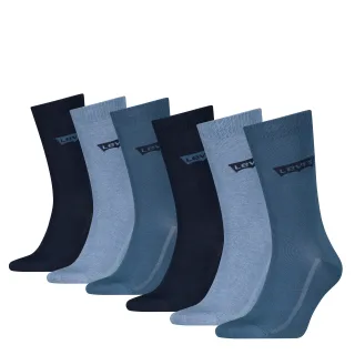 Levis Socken "LEVIS REGULAR CUT BATWING LOGO 6P RECYCLED CO ECOM" Packung, 6 Paar, 6 Paar tlg. mit breitem Logobund