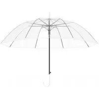 Yuhu Stockregenschirm Transparenter XXL-Regenschirm mit Automatik-Öffnung, Durchsichtiger Stockschirm 100 cm Ø