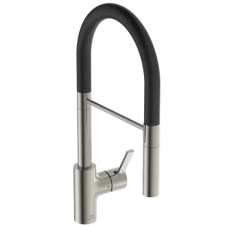 Ideal Standard Küchenarmatur Gusto Ausladung 225mm Semi-Pro 2F-Brause Silver Storm, BD417GN BD417GN