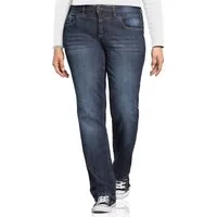 Sheego Bequeme Jeans Stretch-Jeans »Die Gerade« mit Used-Effekten