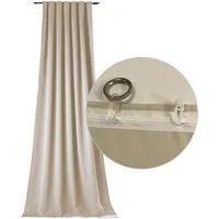 novumfix Verdunkelungsvorhang Sunout/15 beige Thermovorhang XXL Kräuselband bis 400 cm lang, verdunkelnd, extra lang