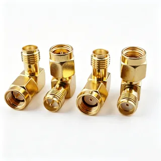 SMA RP-SMA 90° Right Angle Adapter (Male to Female) for FPV Drone Antenna