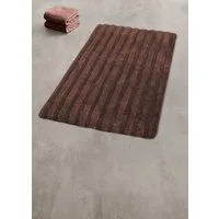 Kleine Wolke Badematte Cord, Badvorleger, Badezimmer Teppich, Höhe 25 mm, rutschhemmend beschichtet, fußbodenheizungsgeeignet, Polyacryl, rechteckig, Badteppich, Streifen Design, Hoch-Tief Effekt