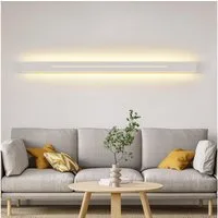 Nettlife LED Wandleuchte LED Wandleuchte 100cm Weiß warmweiß schlanke, LED fest integriert, Warmweiß, für Treppenhaus Schlafzimmer Flur Wohnzimmer Kinderzimmer