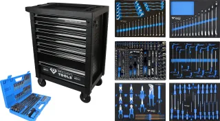 Brilliant Tools Werkstattwagen mit 7 Schubladen und 473 Werkzeugen - BT153473