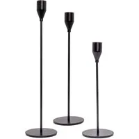 Intirilife Kerzenständer (Set, 3 St., 3x Kerzenständer), Kerzenständer 3 Set Metall Kerzenhalter für Stabkerzen 33/28/23cm