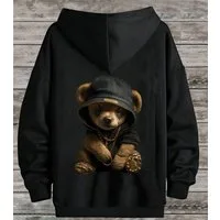 RMK Hoodie Herren Pullover Pulli Kapuzenpullover Sweatshirt Gangster Teddy Bär mit Kapuze