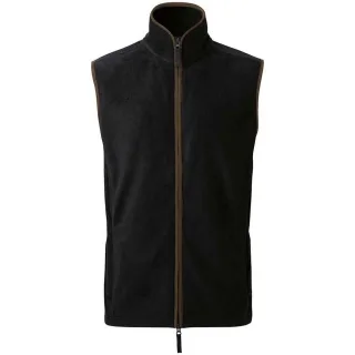 Premier Mens Artisan Fleece Gilet in Übergröße (Schwarz/Braun)