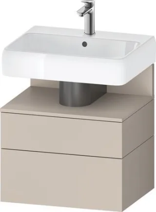 Duravit Qatego Waschtischunterbau wandhängend Taupe Matt 590x470x590 mm - QA4393091910000 QA4393091910000