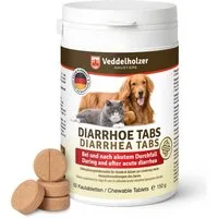 Veddelholzer 50 Diarrhoe Kautabletten Diät Ergänzungsmittel für Hunde & Katzen, Nahrungsergänzungsmittel für: Hunde, Katzen, Präbiotika & pflanzlichen Inhaltsstoffen Unterstützung bei Durchfall