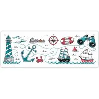 speecheese Metallschild Maritime Wahrzeichen Metallschild L in 10,5x28cm für Seefahrt-Fans