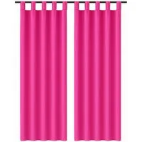 Bestlivings Gardine "Ellen" mit Schlaufen (2 St), Schlaufe, blickdicht, Polyester, einfarbig, modern, waschbar bei 30°C
