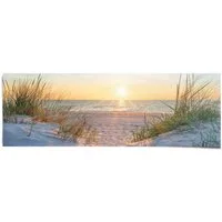 Reinders! Poster Golden Hour, Wohnzimmer - Sonnenuntergang - Strand - Meer - 170 gr. Papier