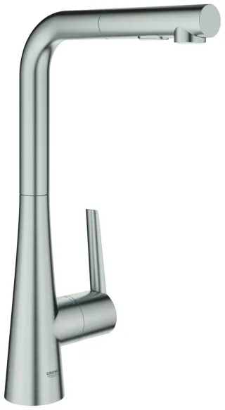 GROHE EH-Spültischbatterie Zedra 32553_2 L-Auslauf auszb. Spülbrause supersteel, 32553DC2 32553DC2