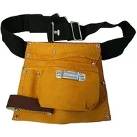 PROREGAL® Werkzeugbox Werkzeuggürtel Wekrzeugtasche Leder, 1 Tasche