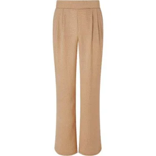 Fließende Satinhose mit weitem Bein, Damen,  Beige, Polyester-Mischung, by Lands' End