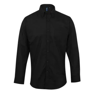 Premier - "Signature" Formelles Hemd für Herren Langärmlig (Schwarz)