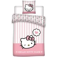 Aymax sprl Bettwäsche Hello Kitty Bettbezug Set Baumwolle 135x200 cm + Kissen 80x80 cm